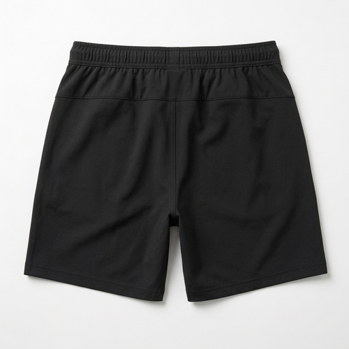 Black shorts rear view