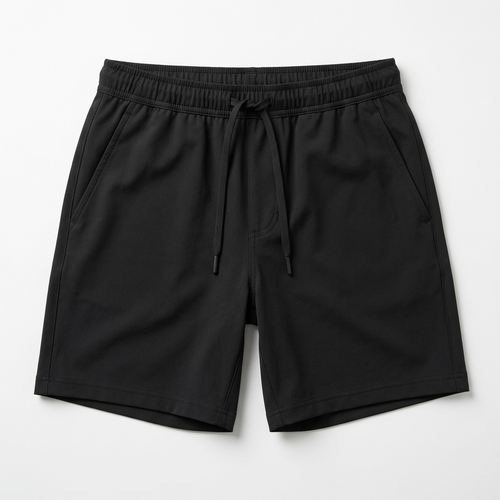 Black shorts front view
