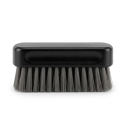 Compact palm shoe brush side view, AI illustration