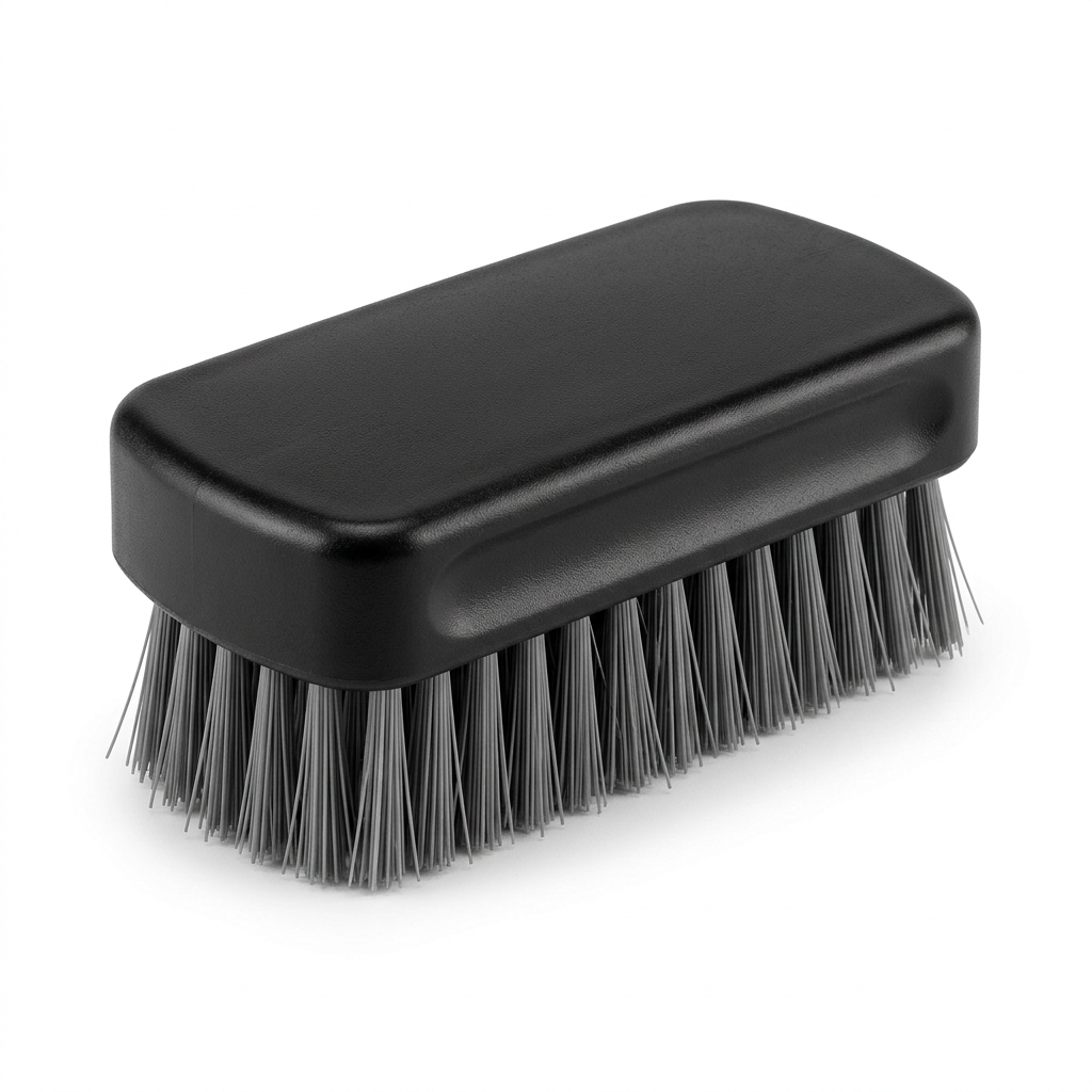 Compact palm shoe brush main view, AI illustration