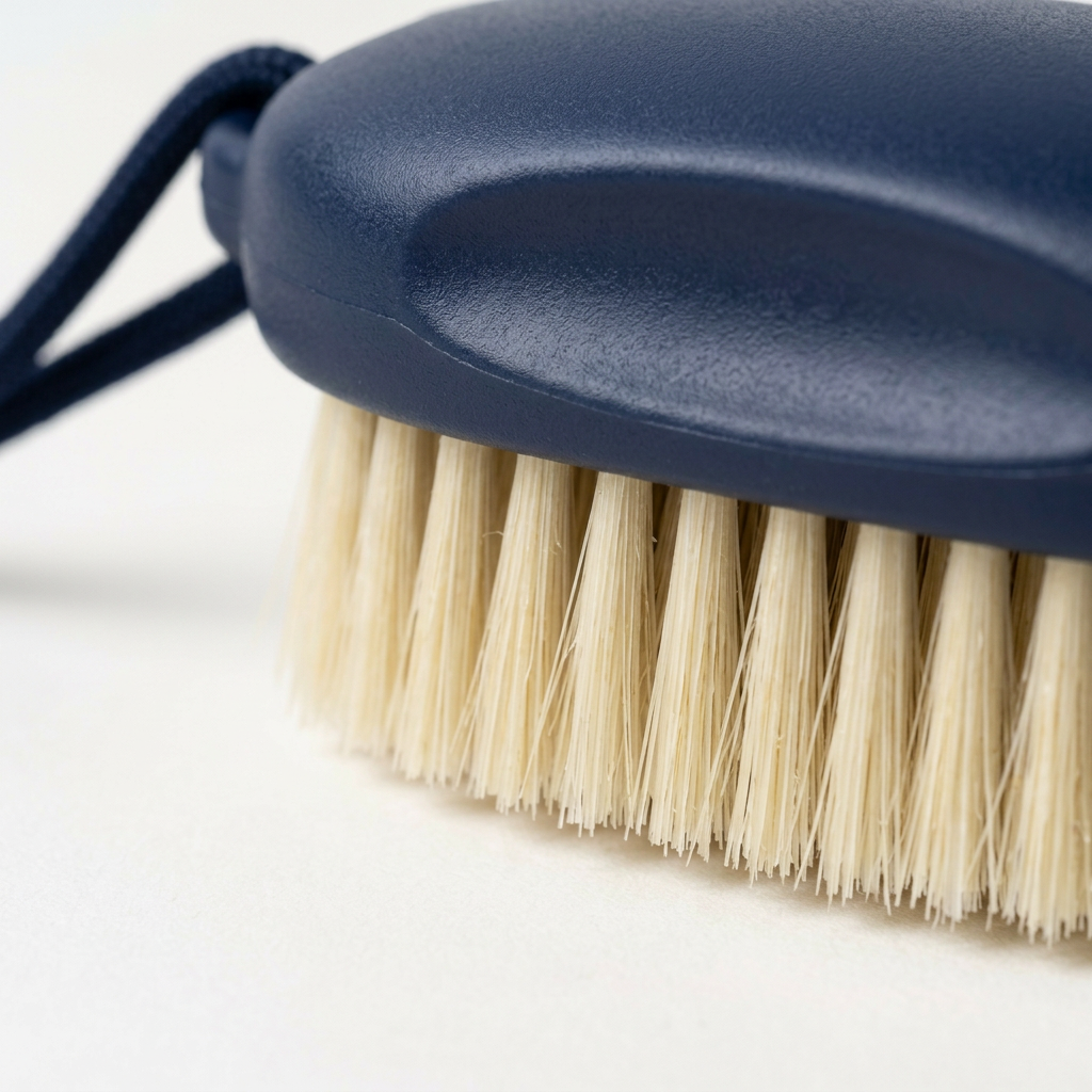 Travel shoe brush detail, AI illustration