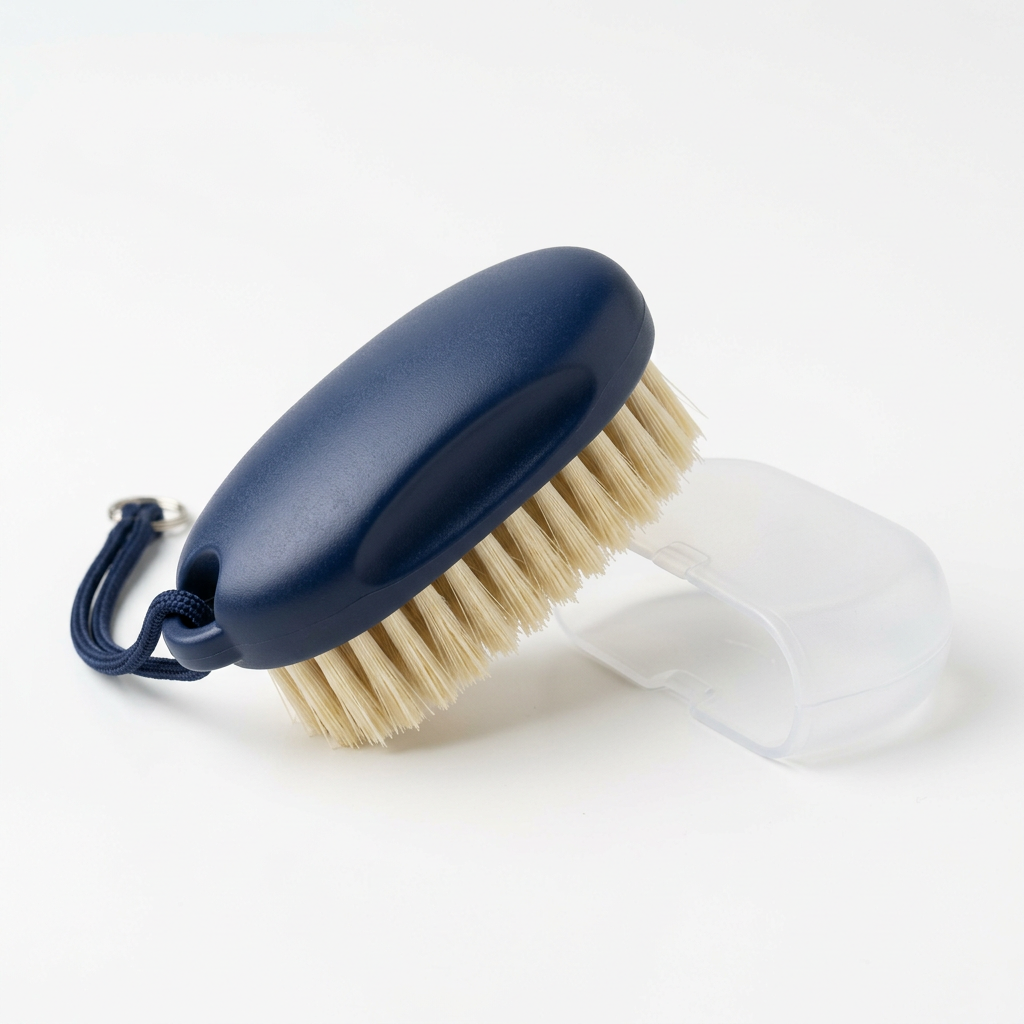 Travel shoe brush main view, AI illustration